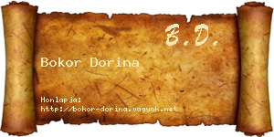 Bokor Dorina névjegykártya