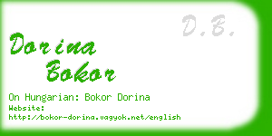 dorina bokor business card